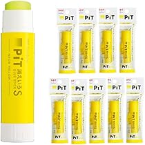 Amazon | トンボ鉛筆 スティックのり 消え色ピット S ネオンイエロー